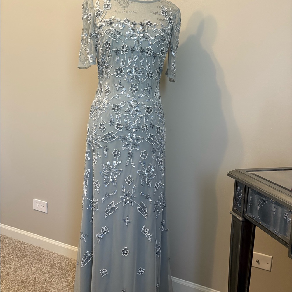 Adrianna Papell Sage Green Sequin Dress - Picture 2 of 9